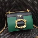 Replica Prada Original Calf Leather Cahier Bag Green 1BD066 VS03705