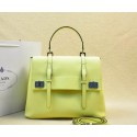 Replica Prada Original Leather Tote Bag BN2789 Lemon VS07510