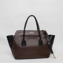 Replica Prada Original Soft Calfskin Leather Tote Bag BN2673 in Coffee with Black XZ VS00929