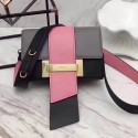 Replica Prada Plex Ribbon Calf Leather Bag Grey & Black & Pink 1BD068 VS01792