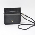 Replica Prada Saffiano Leather Crossbody Wallet Bag 1M1361 in Black with Gold Hardware XZ VS02378