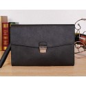 Replica Prada Saffiano Leather Document Holder PR001 Black VS04058