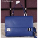 Replica Prada Smooth Leather Tote Bags BN2796 Blue VS03696