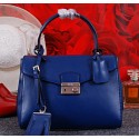 Replica Prada Smooth Leather Tote Bags BN8672 Royal VS01630