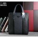 Replica Prada Weave Leather Tote Bag P50773 Black VS04931