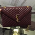 Replica Saint Laurent Monogram Large Kate Chain Shoulder Bag Bordeaux Y231220 VS06736
