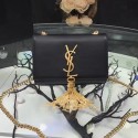 Replica Saint Laurent Small Kate Monogram Tassel Smooth Leather Shoulder Bag Black Y121260 VS04025
