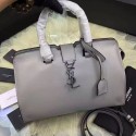 Replica Saint Laurent Small Monogram Cabas Bag in Grey Original Calfskin 394461 VS09009