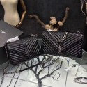 Replica Saint Laurent Top Handle Bag in Black Matelasse Leather 392738 VS03281