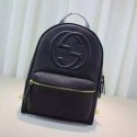 Replica Top Gucci Soho Leather Chain Backpack Black 431570 VS02180