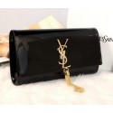 Replica Top YSL Classic Monogramme Tassel Clutch Patent Y311212 Black VS08018