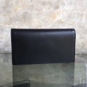 Saint Laurent Cassandre Smooth Calfskin Clutch Bag Black Y230320 VS09564