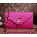 Saint Laurent Classic Monogramme Cannage Pattern Flap Bag Y5482 Rose VS07849