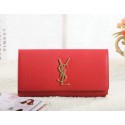 Saint Laurent Classic Monogramme Clutch Cannage Pattern Y5486 Red VS00574