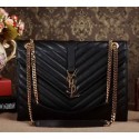 Saint Laurent Classic Monogramme Original Leather Flap Bag Y5480 Black VS02706