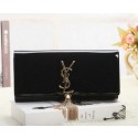 Saint Laurent Classic Monogramme Tassel Patent Clutch Y5485 Black VS04252