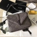 Saint Laurent Medium Monogram College Bag Grey 428056 VS00667
