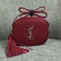 Saint Laurent Monogram Blogger Bag In Burgundy Leather YS16SS VS06679