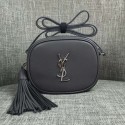 Saint Laurent Monogram Blogger Bag In Grey Leather YS16SS VS03352