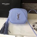 Saint Laurent Monogram Blogger Bag in Light Blue Leather 425317 VS07739
