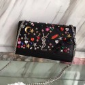 Saint Laurent Monogram Kate Embellished Textured-leather Shoulder Bag Y220320 VS06661