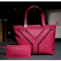 Saint Laurent Original Grainy Leather Tote Bag Y7138 Rose VS08239