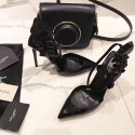 Saint Laurent Patent Leather Sandals Black Y080203 VS09522