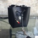 Saint Laurent Sheepskin Mini Bourse Bucket Bag Black Y220350 VS08240