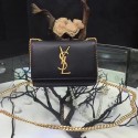 Saint Laurent Small Kate Monogram Smooth Leather Shoulder Bag Black Y121240 VS00393