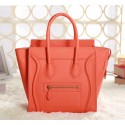 Sale 1:1 Celine Mini Luggage 3308 in Orange Original Leather VS03411