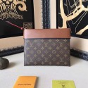 Sale 1:1 Copy Louis Vuitton Monogram Canvas Pochette Tuileries Caramel M64034 VS00238
