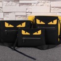 Sale 1:1 Fendi Bag Bugs Clutch Nylon Fabric FD95397 Black VS03916