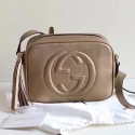 Sale 1:1 Gucci Soho Leather Disco Bag Gold 308364 VS08009