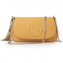 Sale 1:1 Gucci Soho Original Leather Shoulder Bag 336752 Yellow VS05848