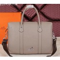 Sale 1:1 Hermes Briefcase Original Calf Leather HM2285 Khaki VS01404