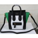 Sale 1:1 Imitation Celine Luggage Nano Bag Original Leather CT3308S White&Black&Green VS01752