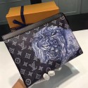Sale 1:1 Louis Vuitton Monogram Canvas Lion Printed Pochette Voyage MM M61692 VS03105
