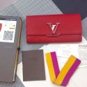 Sale 1:1 Louis Vuitton Taurillon Leather Capucines Wallet Rubis M61471 VS05745