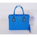 Sale 1:1 Prada Original Calfskin Leather Tote Bag BN1902 SkyBlue VS04273