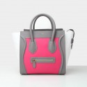 Sale 1:1 Replica Celine Luggage Mini Bag Original Leather CL88022 Rose&White&Grey VS09036