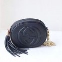 Sale 1:1 Replica Gucci Soho Leather Mini Chain Bag Black 353965 VS03579