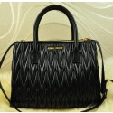 Sale 1:1 Replica miu miu Matelasse Leather Three Pocket Bags RN0941 Black VS04179
