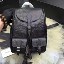 Small Festival Backpack In Black Crocodile Embossed Leather 421943 VS06600