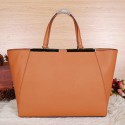 Top Fendi 2Jours Tote Bag Calfskin Leather FD6062 Wheat VS02220