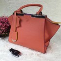 Top Fendi 3Jours Mini Tote Bag Calfskin Leather Orange 161040 VS00692