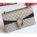 Top Gucci Dionysus GG Supreme Shoulder Bag Black 400249 VS09451