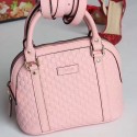 Top Gucci Signature Leather Top Handle Bag Pink 449654 VS09246