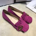 Top Gucci Suede Ballet Flat Rose 453373 VS00116