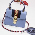 Top Gucci Sylvie Leather Mini Bag Light Blue 470270 VS08110