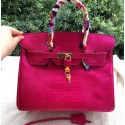Top Hermes Birkin 30CM Tote Bags Lizard Leather H30LZ Rose VS00683